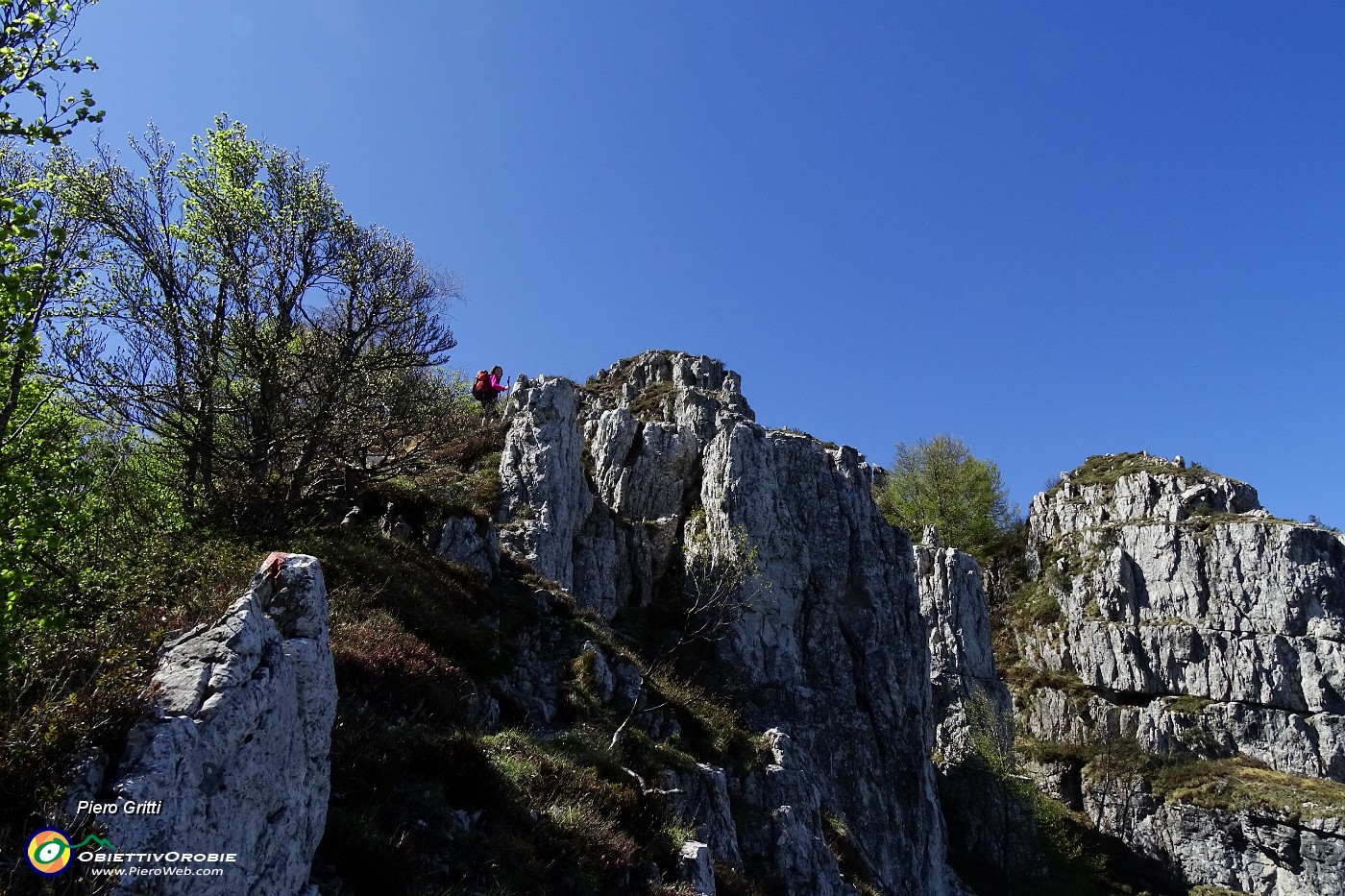 22 Usciti dal bosco rocce e panorama.JPG